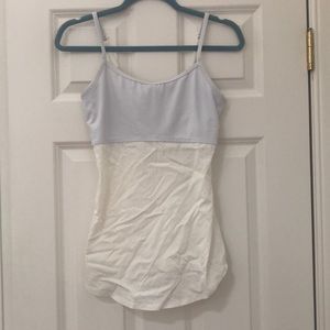 Cream underarmour workout tank top